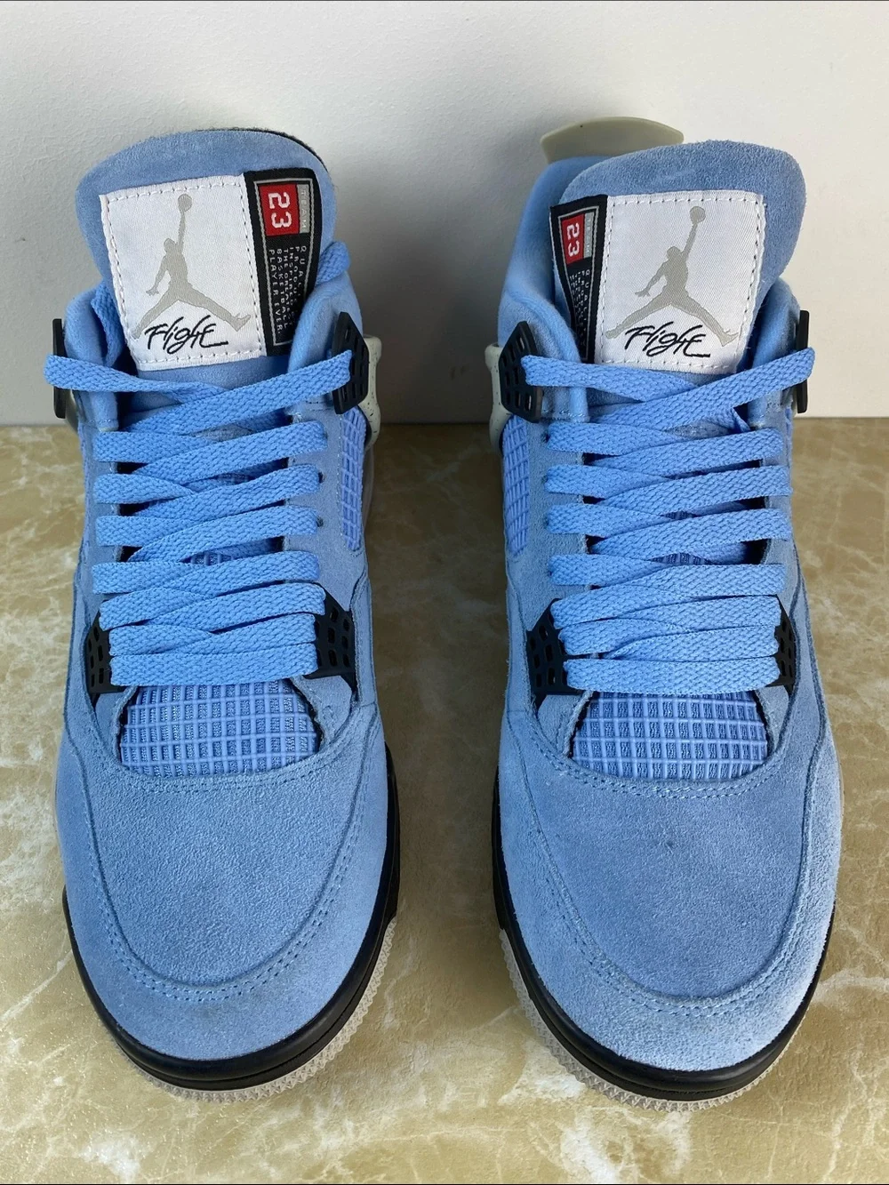 Jordan Light Blue Suede Retro Basketball Sneakers